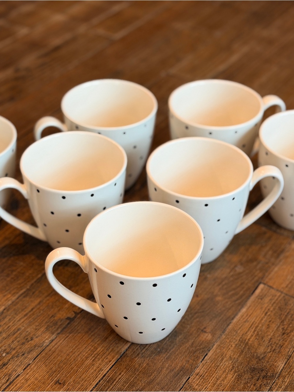 Kate Spade Larabee Dot Cream Stoneware Mugs (Set of 7)